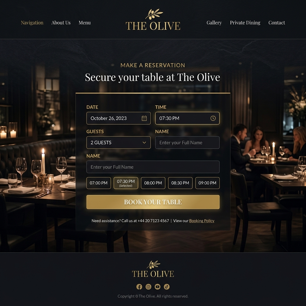 Reservation Page Preview